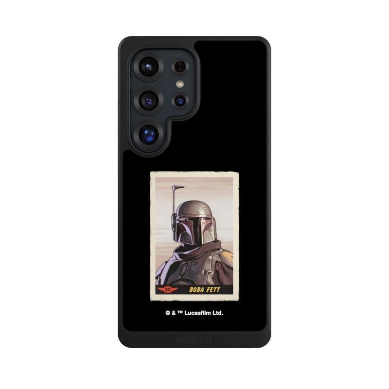 Galaxy S25 Ultra NIVOcore Boba Fett Badges Schwarzer Hintergrund