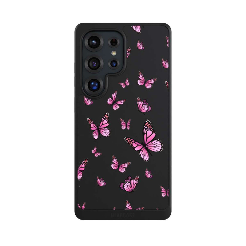 Galaxy S25 Ultra NIVOcore Schmetterlinge pink