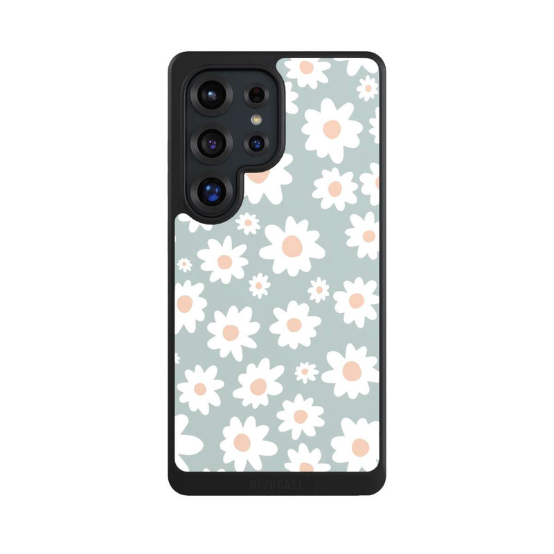 Galaxy S25 Ultra NIVOcore Gänseblümchen Muster grün
