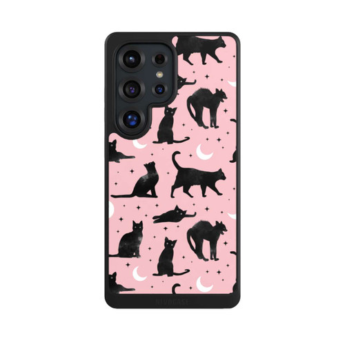 Samsung Galaxy S25 Ultra NIVOcore Katzen und Mond auf Rosa