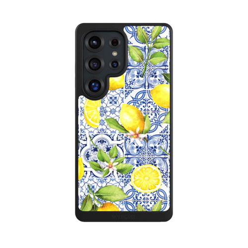 Samsung Galaxy S25 Ultra NIVOcore Mediterrane Amalfi Küste mit Blauen Kacheln und Zitronen