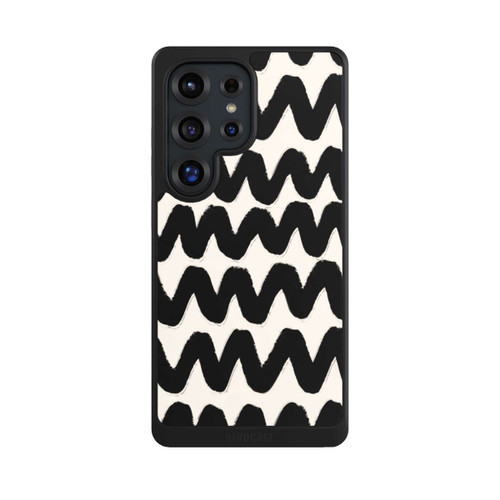 Samsung Galaxy S25 Ultra NIVOcore Vagues Noires Pattern