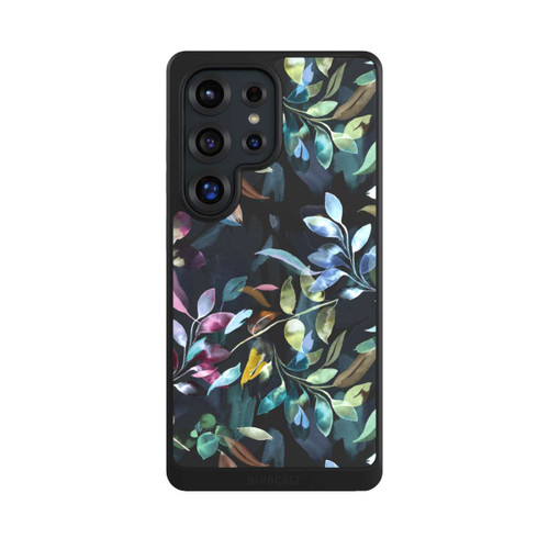 Samsung Galaxy S25 Ultra NIVOcore Mystische Aquarellblätter schwarz