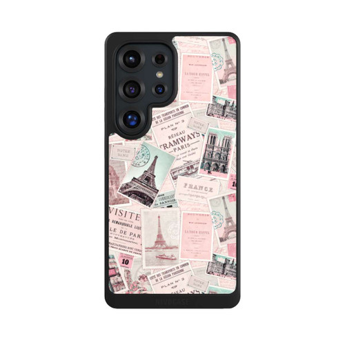 Samsung Galaxy S25 Ultra NIVOcore Vintage Paris Postcards Pattern