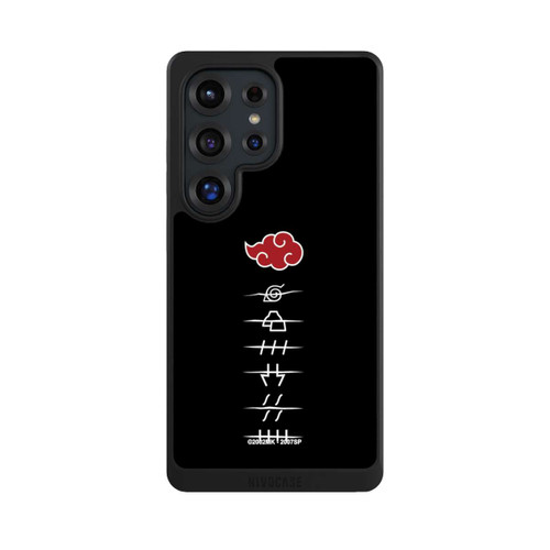 Samsung Galaxy S25 Ultra NIVOcore Symboles des membres de l'Akatsuki noirs