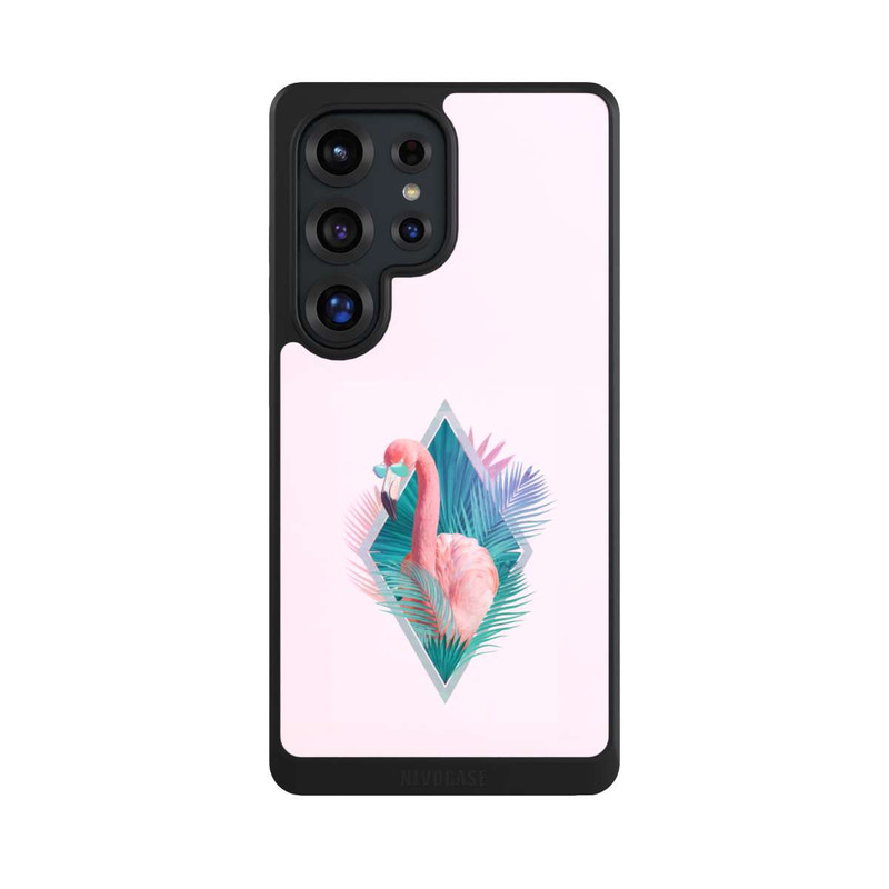 Galaxy S25 Ultra NIVOcore Feuilles tropicales Flamant
