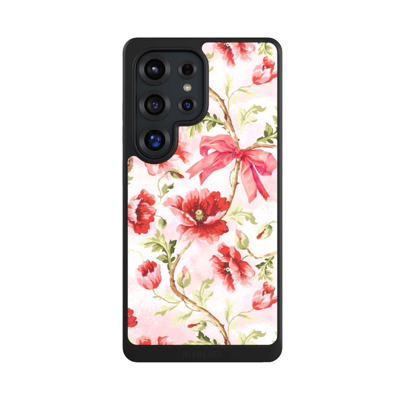 Galaxy S25 Ultra NIVOcore Poppies Pattern Pink