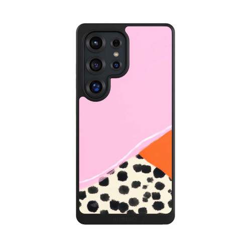 Samsung Galaxy S25 Ultra NIVOcore Pink and Orange Modern Art with Dots