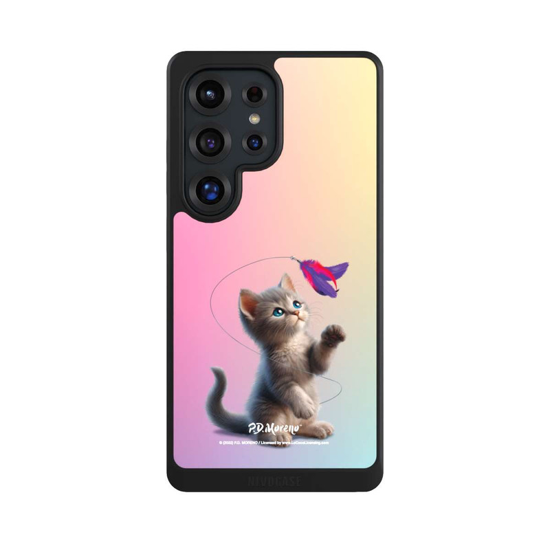 Galaxy S25 Ultra NIVOcore Playing Cat with Feather