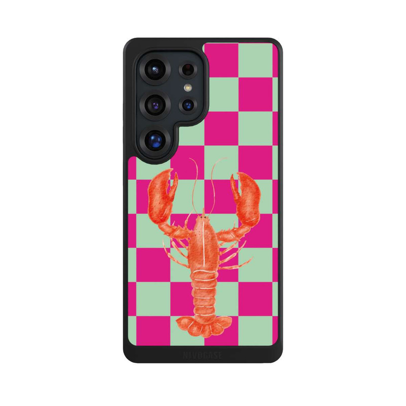 Galaxy S25 Ultra NIVOcore Pink Checkers Lobster