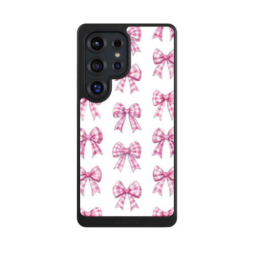 Samsung Galaxy S25 Ultra NIVOcore Pink Gingham Hearts and Bows