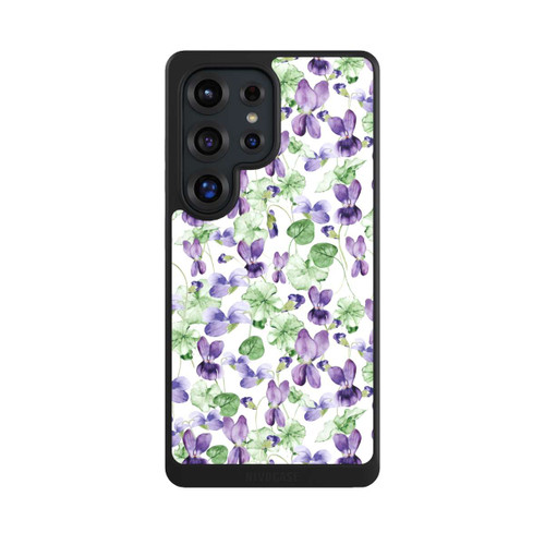 Samsung Galaxy S25 Ultra NIVOcore Purple Wildflowers Pattern Watercolor