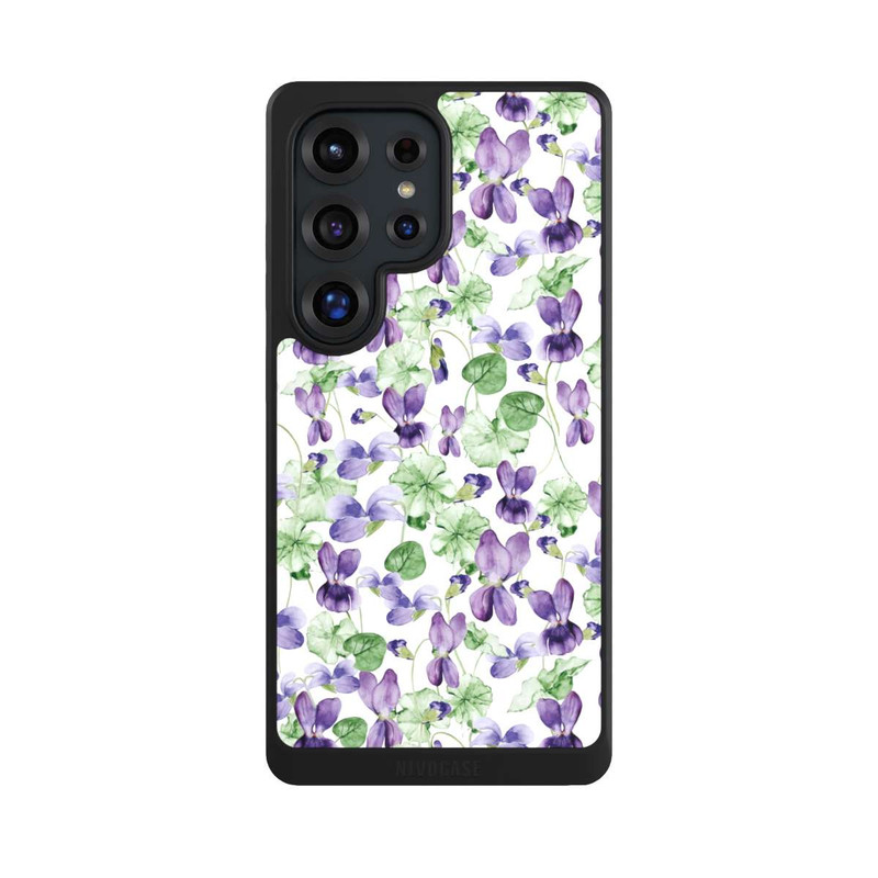 Galaxy S25 Ultra NIVOcore Purple Wildflowers Pattern Watercolor