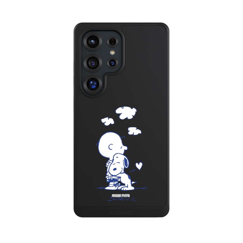 Galaxy S25 Ultra NIVOcore Peanuts Charlie Brown Snoopy Hug Transparent