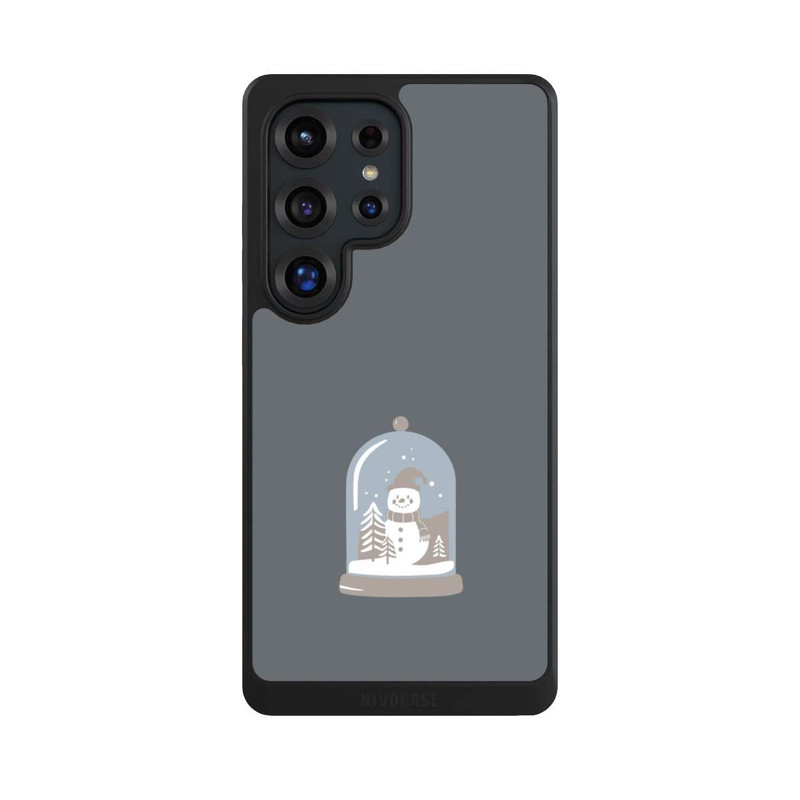 Galaxy S25 Ultra NIVOcore Minimalist Snow Globe with Snowman