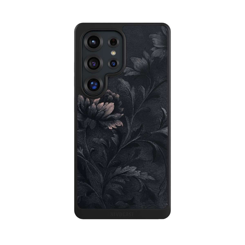 Galaxy S25 Ultra NIVOcore Dunkles Blumenmuster Vintage