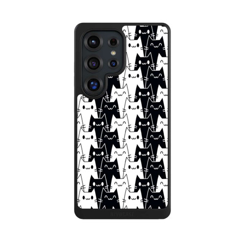 Samsung Galaxy S25 Ultra NIVOcore Katzentapete Schwarz Weiß