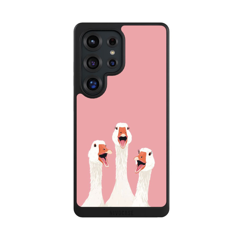 Galaxy S25 Ultra NIVOcore Three Geese Pink with AI