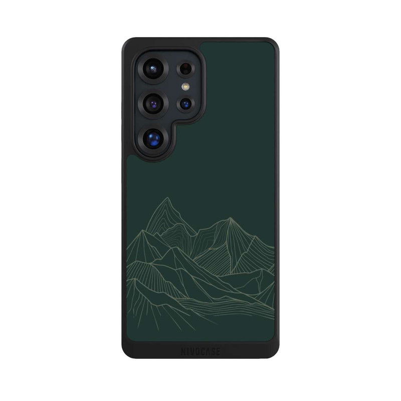 Galaxy S25 Ultra NIVOcore Berg Line Art Grün