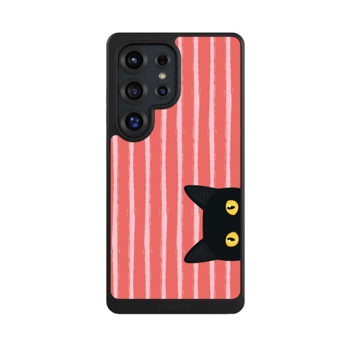 Samsung Galaxy S25 Ultra NIVOcore Schwarze Katze Gestreift Orange