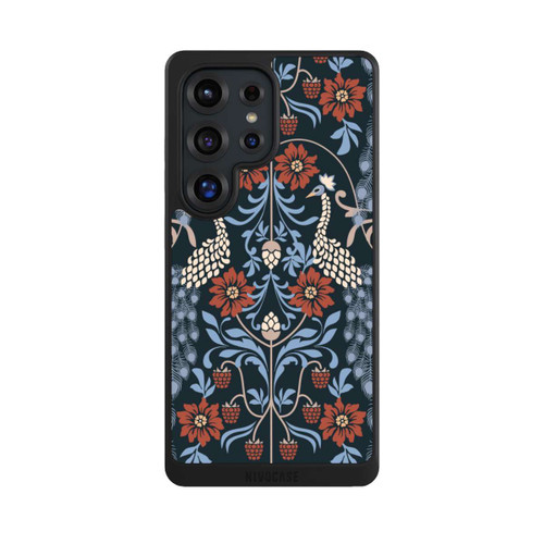Samsung Galaxy S25 Ultra NIVOcore Vintage Peacock Garden Arts and Crafts Floral Dark