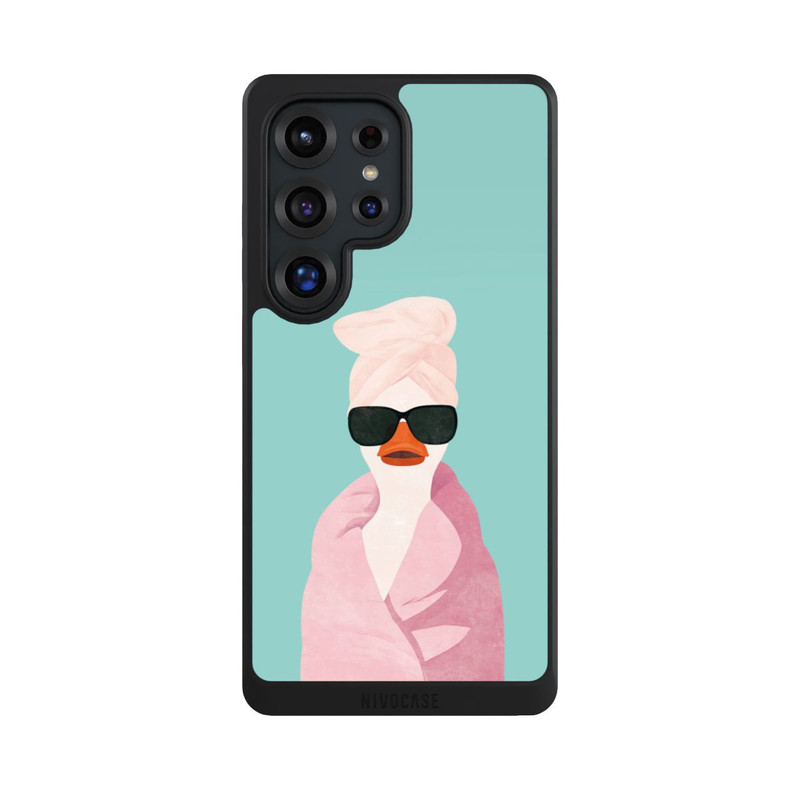 Galaxy S25 Ultra NIVOcore Turquoise Duck Wearing a Turban with AI