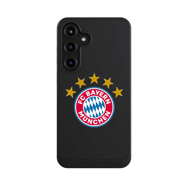 Galaxy S25 + NIVOcore Logo FCB avec Étoiles - sans Fond