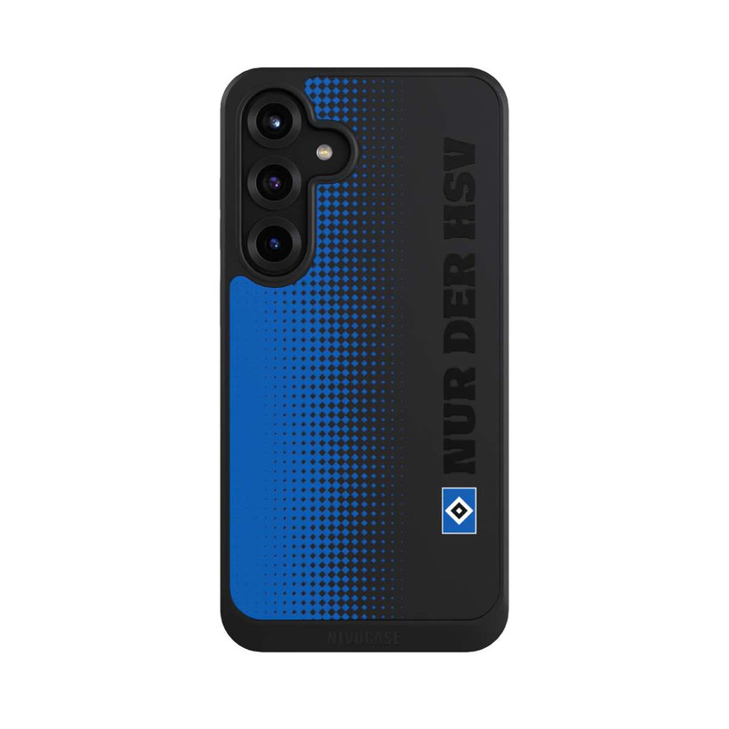 Galaxy S25 + NIVOcore Nur der HSV - Rautenraster Blau - ohne Hintergrund