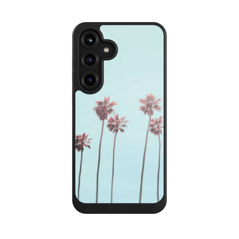Galaxy S25 + NIVOcore Hellrosa Strandpalme Paradies
