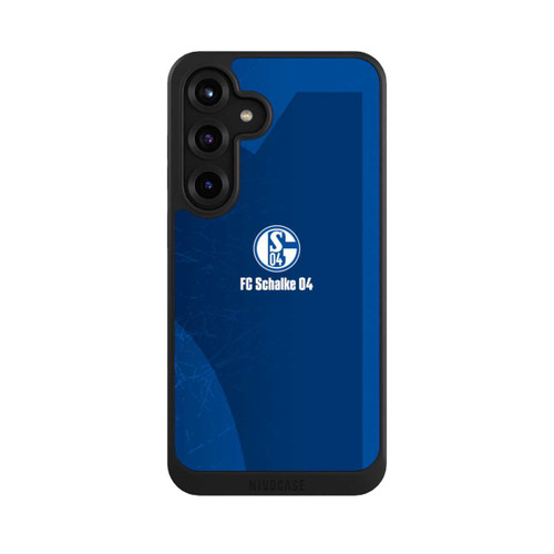 Samsung Galaxy S25+  NIVOcore Schalke 04 Blauer Hintergrund Mit Logo
