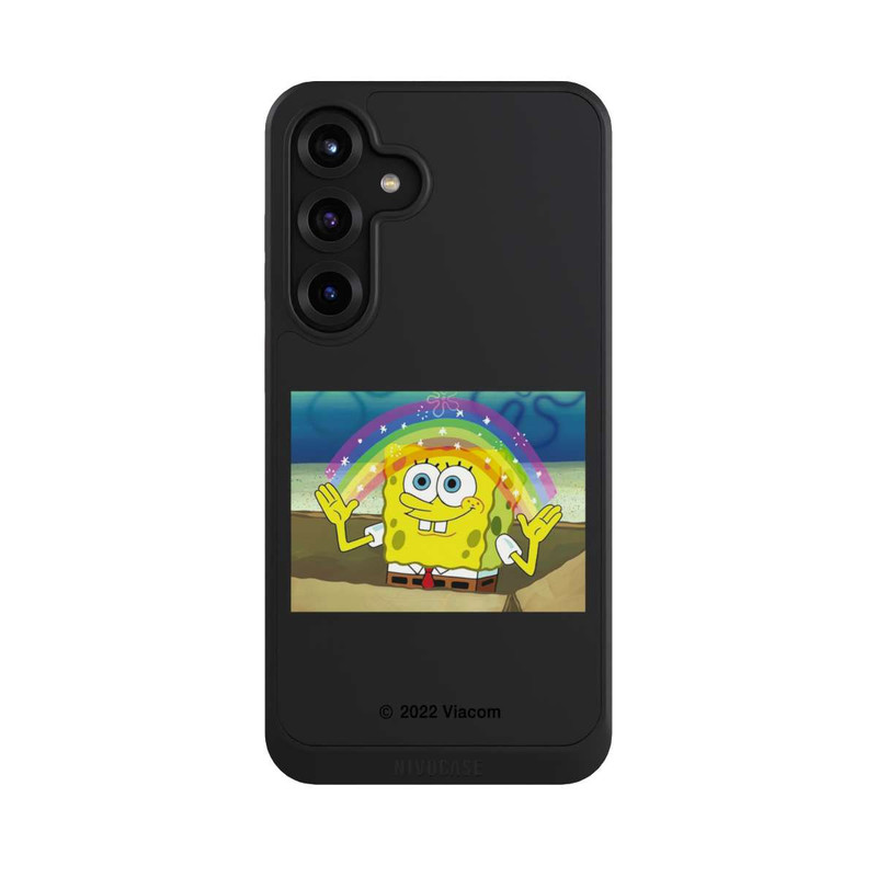 Galaxy S25 + NIVOcore Spongebob - Regenbogen Meme transparent
