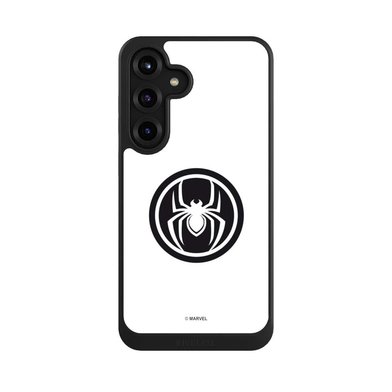 Galaxy S25 + NIVOcore Spider-Man Spider Logo White