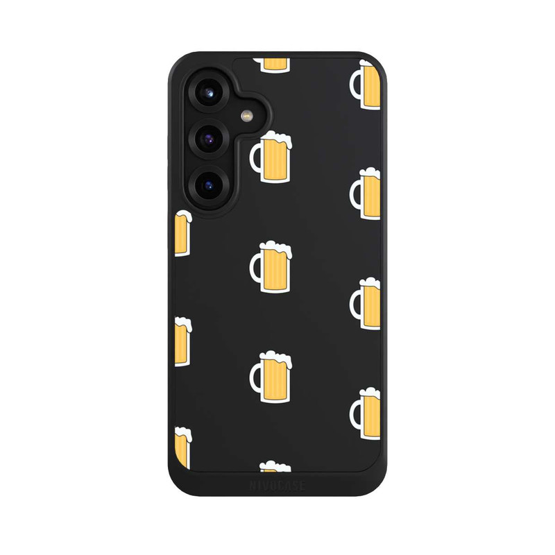 Galaxy S25 + NIVOcore Beer Glass Pattern Illustration