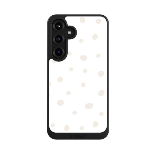 Samsung Galaxy S25+  NIVOcore Motif à Pois Blanc Marron