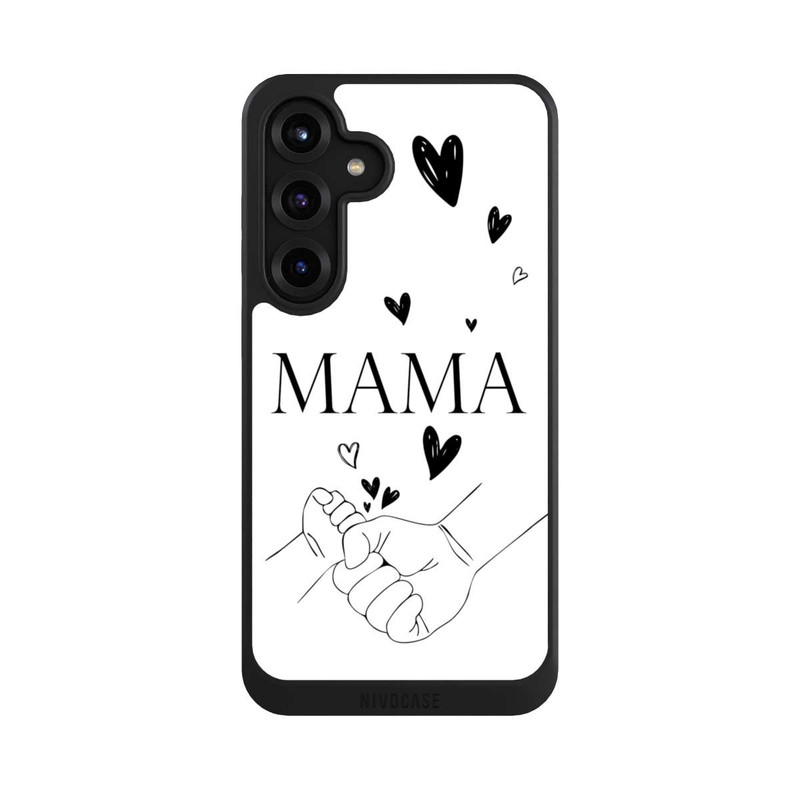 Galaxy S25 + NIVOcore Mothers Day Line Art Hands Black and White