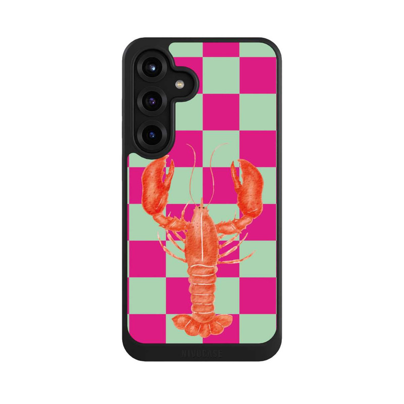 Galaxy S25 + NIVOcore Pink Checkers Lobster