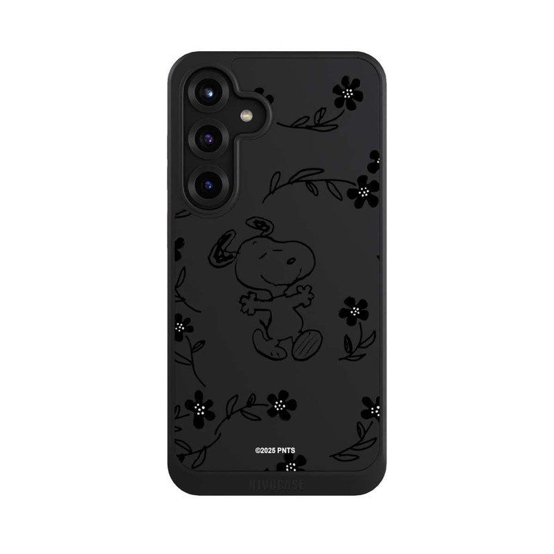 Galaxy S25 + NIVOcore Snoopy und Flowers Transparent