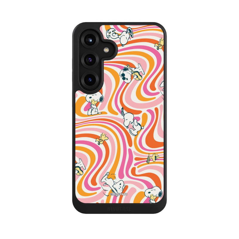 Galaxy S25 + NIVOcore Peanuts Hippie Pattern Orange