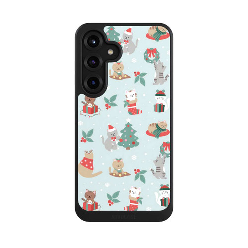 Samsung Galaxy S25+  NIVOcore festliche Katzen im Winterwunderland