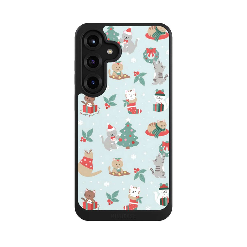 Galaxy S25 + NIVOcore Chats Festifs dans un Payage d'Hivernal