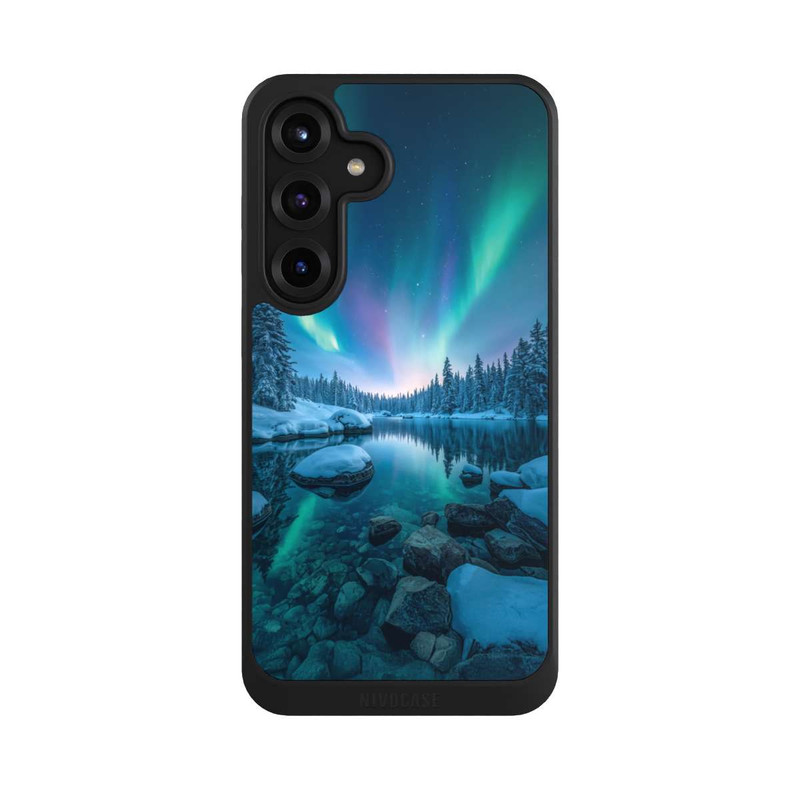 Galaxy S25 + NIVOcore Aurores boréales Briller avec IA