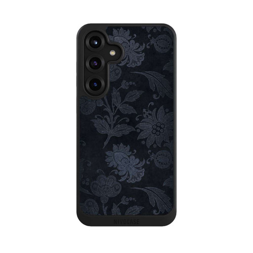 Samsung Galaxy S25+  NIVOcore  Silberne Blumen auf Samt