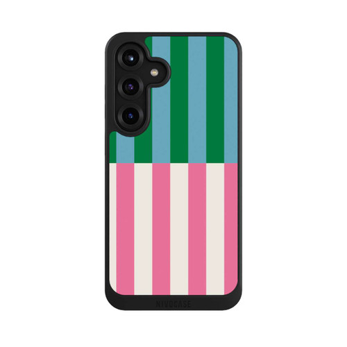 Samsung Galaxy S25+  NIVOcore Motif Rayé Vert Rose