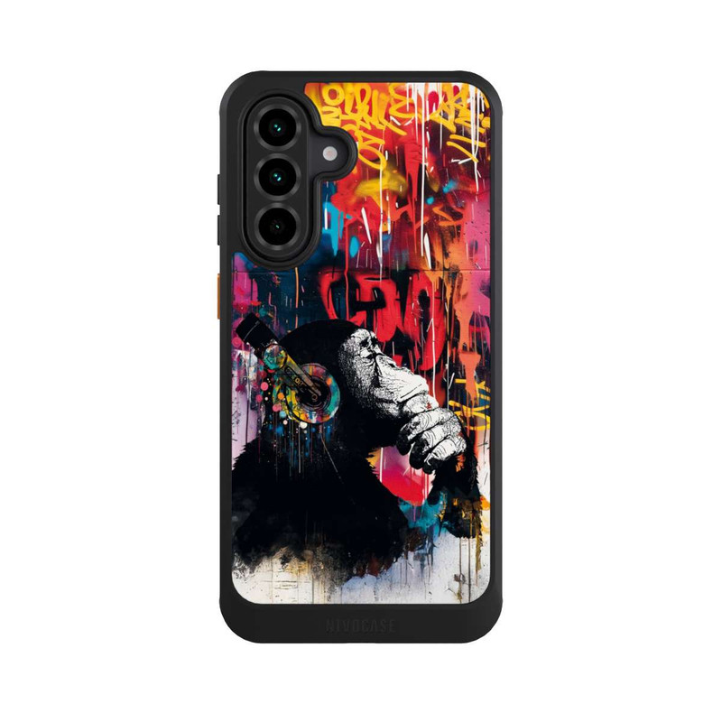 Galaxy A36 5G NIVOcore Affe Stereo Kopfhörer Graffiti Street Art Blau