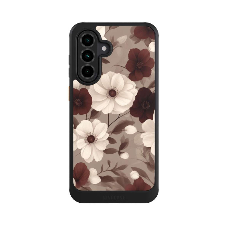 Galaxy A36 5G NIVOcore Negative Flower Bordeaux White with AI