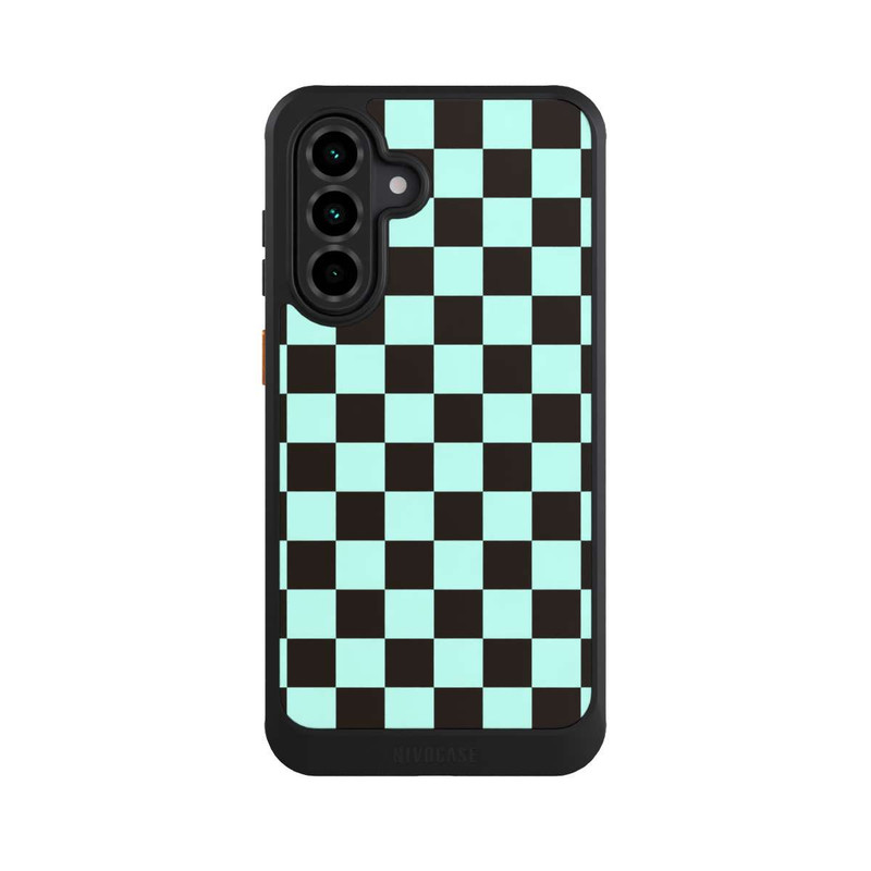 Galaxy A36 5G NIVOcore Checked Pattern Blue Brown