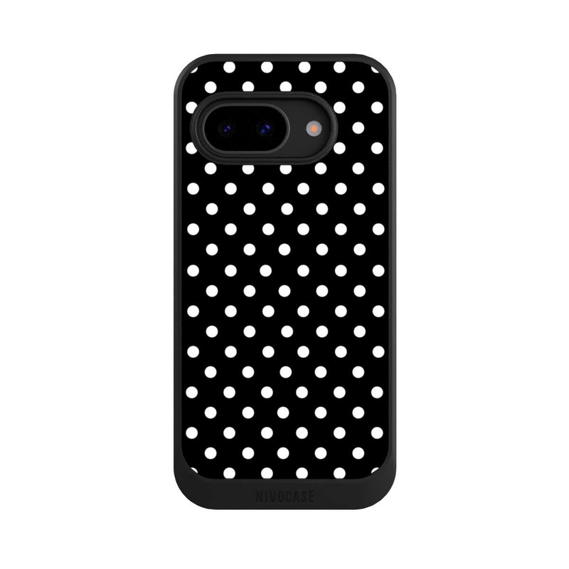 Pixel 9 a NIVOcore Confettis blancs sur fond noir