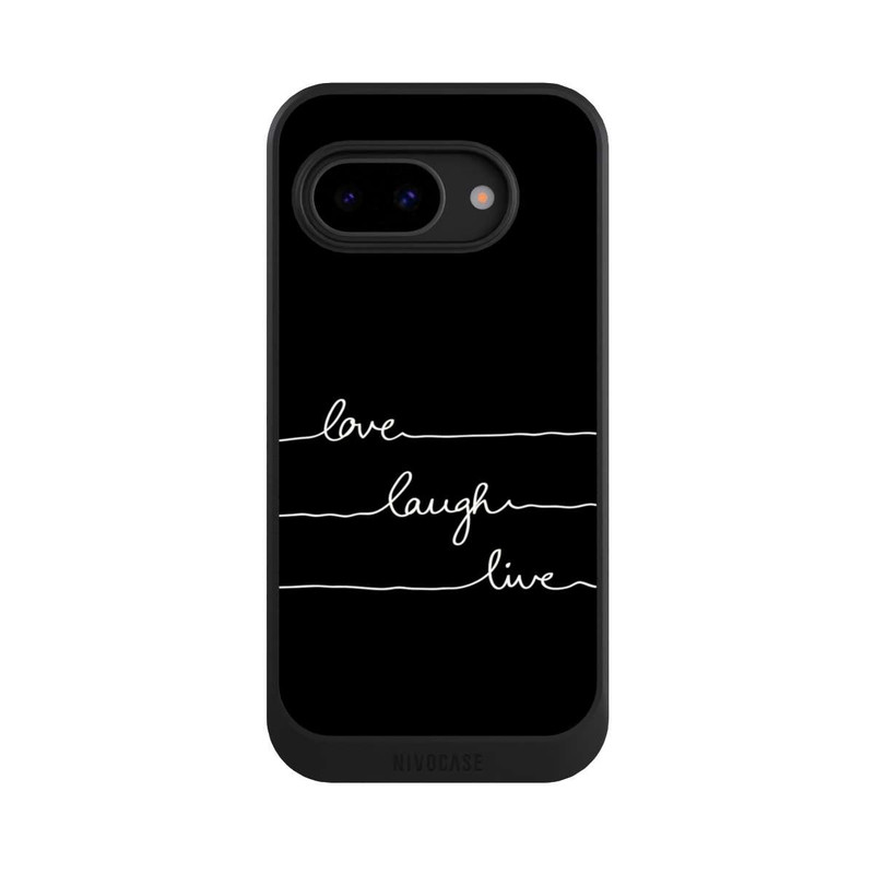 Pixel 9a NIVOcore Love Laugh Live weiß/schwarz