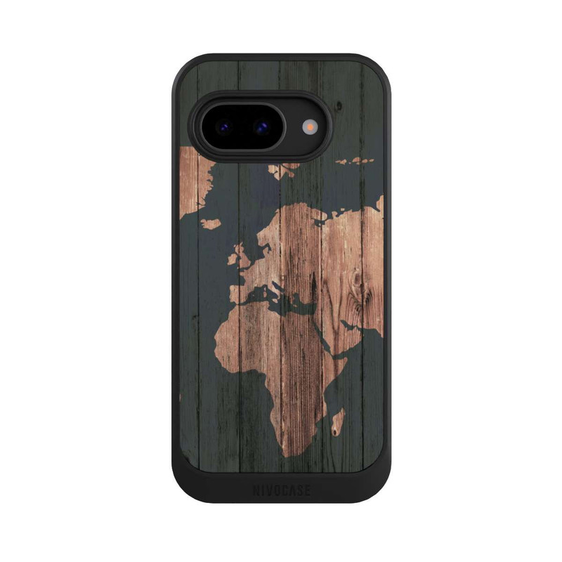 Pixel 9a NIVOcore Wooden World Map