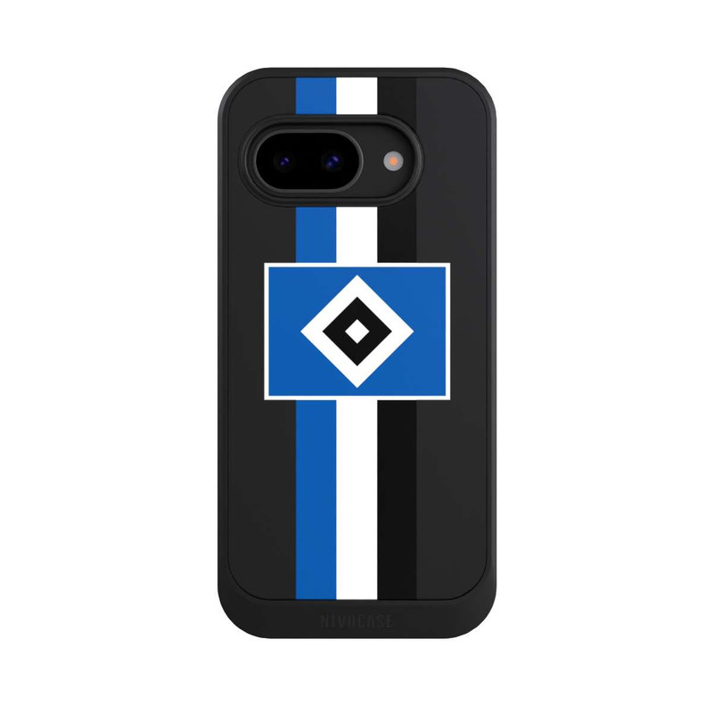 Pixel 9 a NIVOcore HSV Streifen - Blau-Weiß-Schwarz - ohne Hintergrund